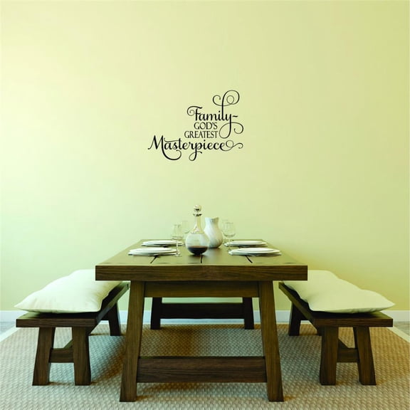 Decal - Peel & Stick Wall Sticker : Family -god's Greatest Masterpiece Quote Living Room Bedroom Home Decor Picture Art 12x18 Inches