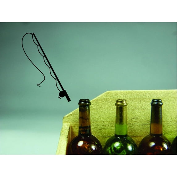 Decal - Peel & Stick Wall Sticker Fishing Pole Outdoor Sports Wildlife MenHome Decor Picture Art 14 x 28 Inches