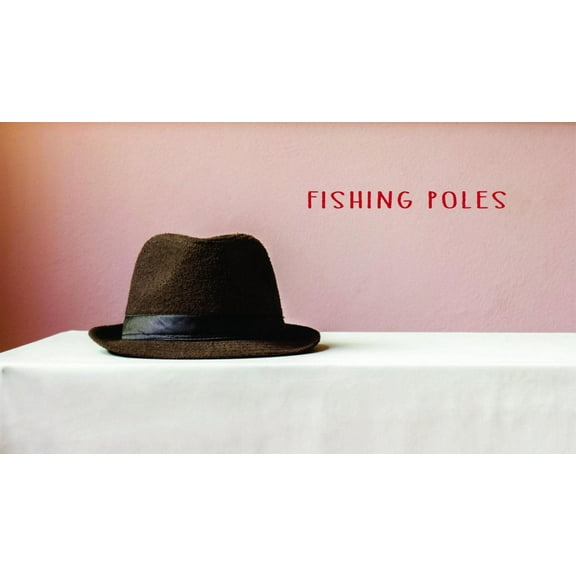 Decal - Peel & Stick Wall Sticker Fishing Poles Outdoor Sports Wildlife MenHome Decor Picture Art 6 x 24 Inches