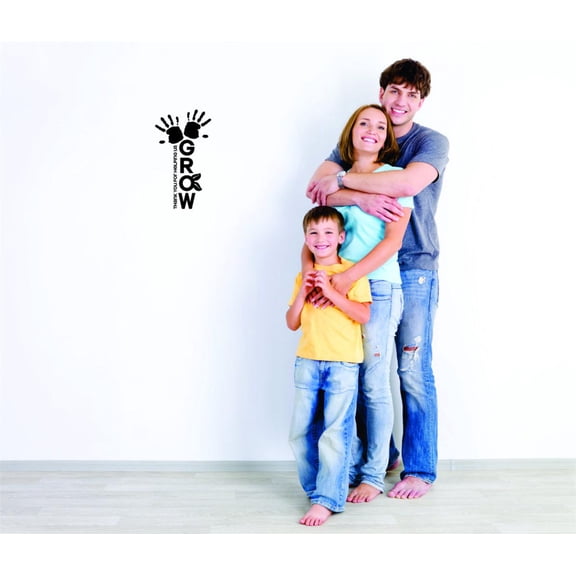 Decal - Peel & Stick Wall Sticker : Hands Thank You For Helping Us Grow Daycare Preschool School Kids Playroom Boy Girl 14x28 Inches