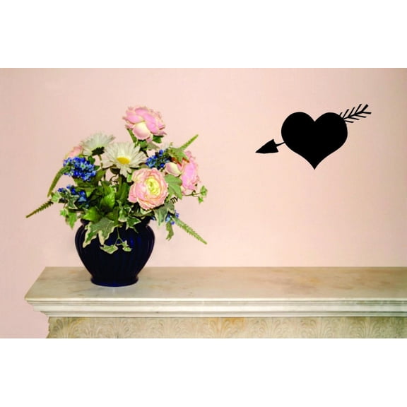 Decal - Peel & Stick Wall Sticker Heart And Arrow LoveHome Decor Picture Art 14 x 28 Inches