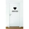 thumbnail image 1 of Decal - Peel & Stick Wall Sticker Heart Shoes Teen Girls Fashion Wardrobe Bedroom Closet Quote Home Decor Picture Art 20 x 20 Inches, 1 of 1