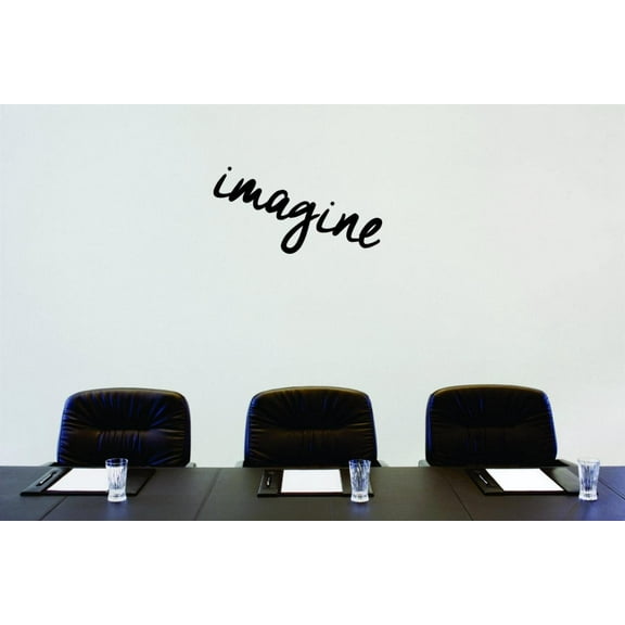 Decal - Peel & Stick Wall Sticker Imagine Text Lettering Life Quote Home Decor Picture Art 12 x 30 Inches