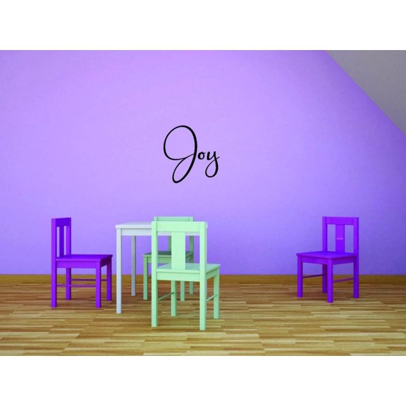 Decal - Peel & Stick Wall Sticker : Joy Quote Living Room Bedroom Home Decor Picture Art 20x30 Inches