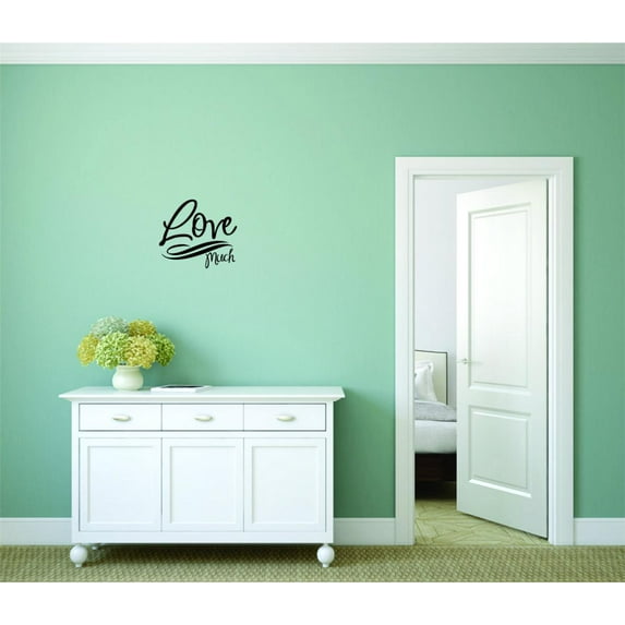 Decal - Peel & Stick Wall Sticker : Love Much Inspirational Life Quote Living Room Bedroom Home Decor Picture Art 12x12 Inches