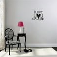 thumbnail image 1 of Decal - Peel & Stick Wall Sticker : Love You Text Lettering Quote Bedroom Living Room Home Decor Picture Art Size :20 Inches x 20 Inches, 1 of 2