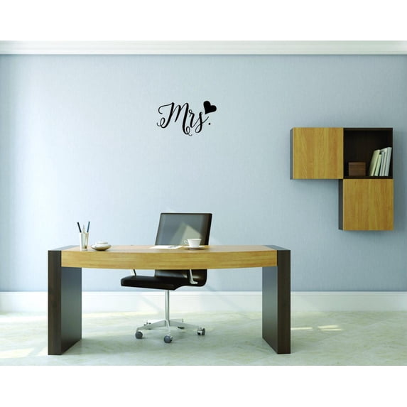 Decal - Peel & Stick Wall Sticker Mr & Mrs Wedding Love Husband Wife Home Decor Picture Art 12 x 30 Inches