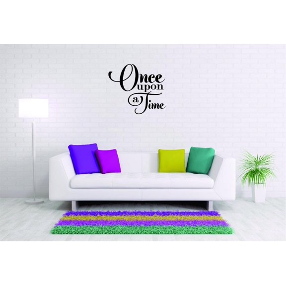 Decal - Peel & Stick Wall Sticker Once Upon A Time Queen King Fairy Tale Castle Prince Princess Love Home Decor Picture Art 20 x 20 Inches