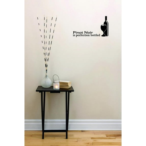 Decal - Peel & Stick Wall Sticker : Pinot Noir Is Perfection Bottled Home Decor Picture Art Size :20 Inches x 40 Inches