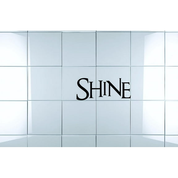 Decal - Peel & Stick Wall Sticker : Shine Text Lettering Quote Home Decor Picture Art Size :16 Inches x 40 Inches