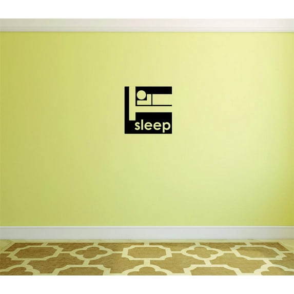 Decal - Peel & Stick Wall Sticker Sleep Quote Outdoor Sports Wildlife Men Home Decor Picture Art 12 x 30 Inches