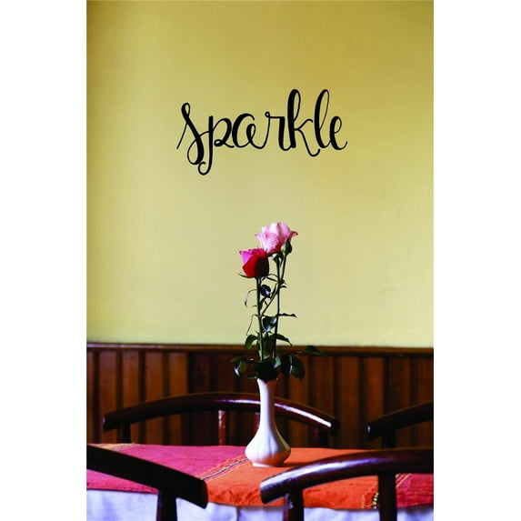 Decal - Peel & Stick Wall Sticker Sparkle Text Lettering Inspirational Life Quote Home Decor Picture Art 10 x 40 Inches