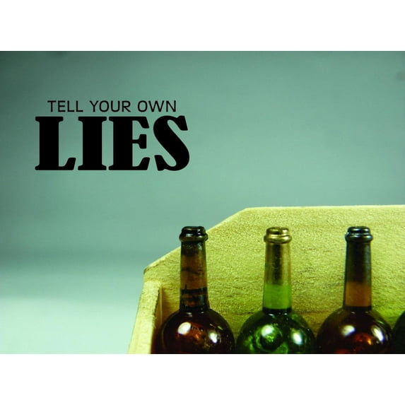 Decal - Peel & Stick Wall Sticker Tell Your Own Lies Quote Mens Wildlife Outdoor SportsHome Decor Picture Art 14 x 28 Inches