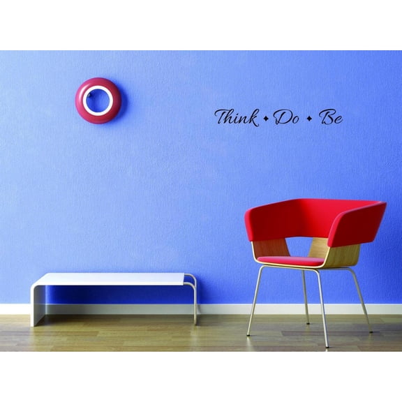 Decal - Peel & Stick Wall Sticker Think Do Be Inspirational Life Quote - Self Esteem Home Decor Picture Art 8 x 32 Inches