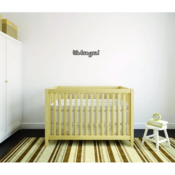 Decal - Peel & Stick Wall Sticker : We Love You Text Lettering Quote Living Room Bedroom Home Decor Picture Art 12x30 Inches