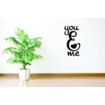 thumbnail image 1 of Decal - Peel & Stick Wall Sticker : You & Me Holiday Seasonal Text Lettering Quote Home Decor Picture Art Size :14 Inches x 28 Inches, 1 of 2