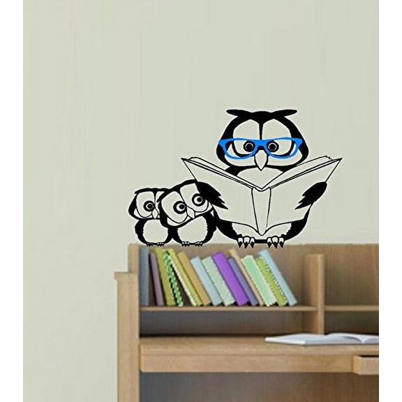 Decal ~ Reading OWLS ~ Wall or Window Decal (13" x 20")