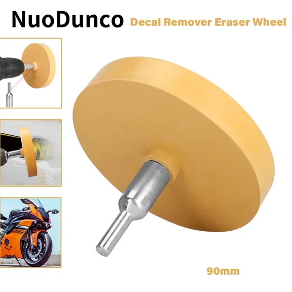 Decal Remover Eraser Wheel Adhesive Remover for Pinstripes Vinyl Tapes and Sticker Rubber Wheel for Drill 1 Pack