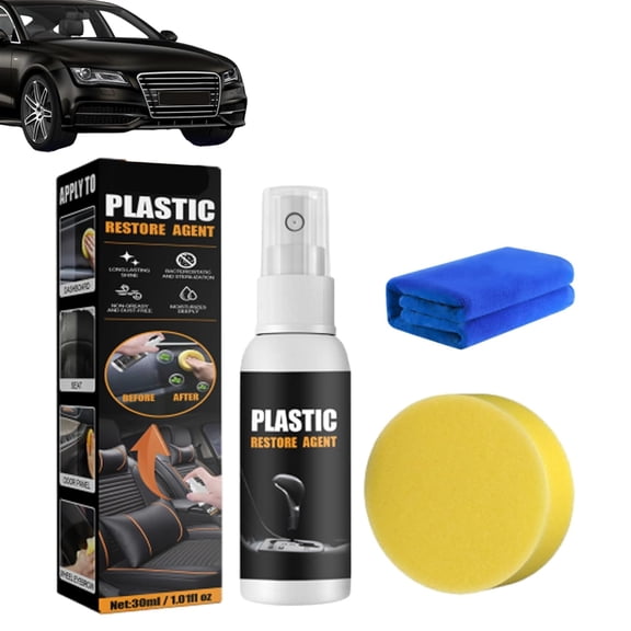 Decal Restore Agent, Automotive Plastic Parts Refurbishment Agent Instrument, Car Plastic Restorer, Prevents Cracking and Drying, Faded Paint Restorer