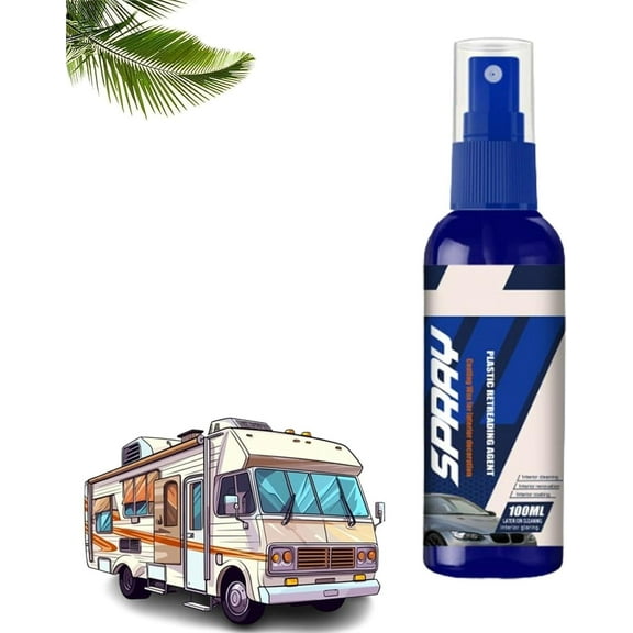 Decal Restore Agent, Decal Restore Agent for RVs, Decal Restorer and Protectant, Plastic Parts Refurbish Agent, Car Plastic Restorer, Prevents Cracking and Drying (1pcs-100ml)