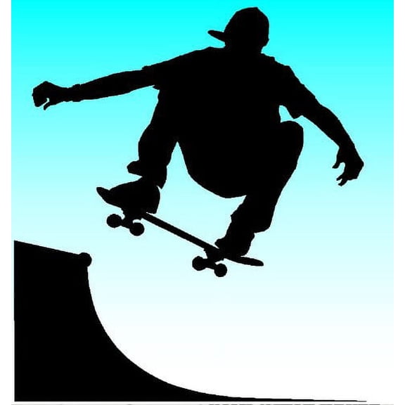 Decal ~ SKATEBOARDER #2 ~ WALL DECAL, 22" X 24"