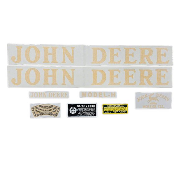 Decal Set Vinyl cut Fits John Deere H (1939-40) Tractors