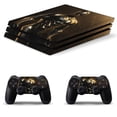 thumbnail image 1 of Decal Skin for PS4 Slim / PS4 Pro / PS4, Whole Body Vinyl Sticker Cover for Playstation 4 Console and Controller (Black Gold King), 1 of 5