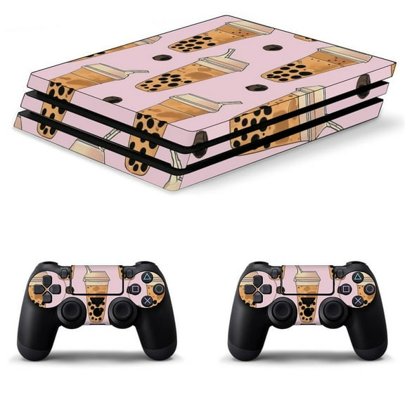 Decal Skin for PS4 Slim / PS4 Pro / PS4, Whole Body Vinyl Sticker Cover for Playstation 4 Console and Controller (Boba Milk Tea)