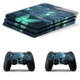 thumbnail image 1 of Decal Skin for PS4 Slim / PS4 Pro / PS4, Whole Body Vinyl Sticker Cover for Playstation 4 Console and Controller (Butterfly Ocean-1), 1 of 5
