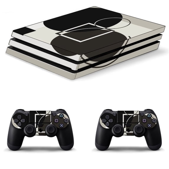 Decal Skin for PS4 Slim / PS4 Pro / PS4, Whole Body Vinyl Sticker Cover for Playstation 4 Console and Controller (Colorful Geometry-1)