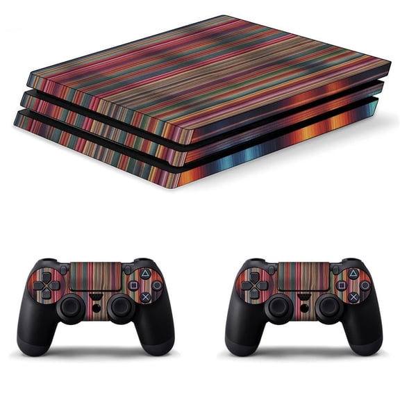 Decal Skin for PS4 Slim / PS4 Pro / PS4, Whole Body Vinyl Sticker Cover for Playstation 4 Console and Controller (Colorful Mexican Poncho Stripes)