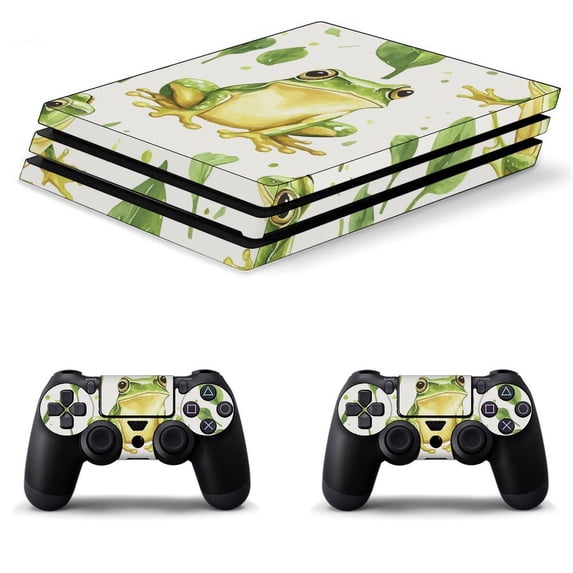 Decal Skin for PS4 Slim / PS4 Pro / PS4, Whole Body Vinyl Sticker Cover for Playstation 4 Console and Controller (Cute Frog-1)