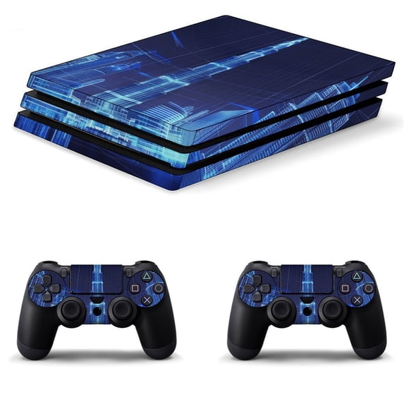 Decal Skin for PS4 Slim / PS4 Pro / PS4, Whole Body Vinyl Sticker Cover for Playstation 4 Console and Controller (Dubai Hologram)