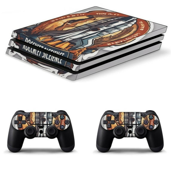 Decal Skin for PS4 Slim / PS4 Pro / PS4, Whole Body Vinyl Sticker Cover for Playstation 4 Console and Controller (Rocket-1)