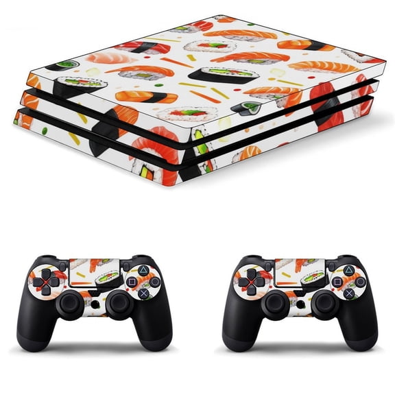 Decal Skin for PS4 Slim / PS4 Pro / PS4, Whole Body Vinyl Sticker Cover for Playstation 4 Console and Controller (Sushi)