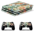 thumbnail image 1 of Decal Skin for PS4 Slim / PS4 Pro / PS4, Whole Body Vinyl Sticker Cover for Playstation 4 Console and Controller (Vintage Flower-1), 1 of 5