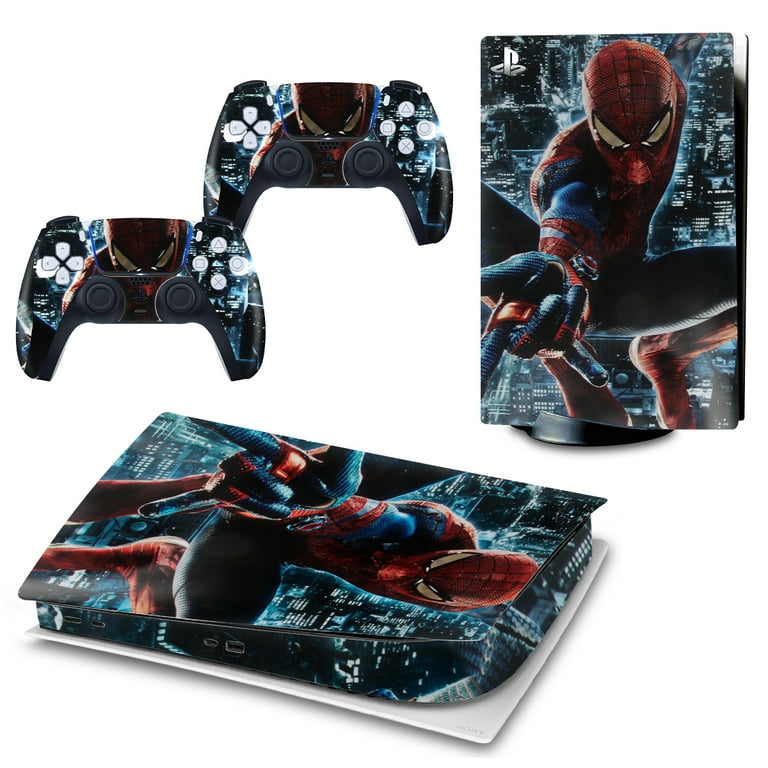 Playstation 5 Spiderman Skin Vinyl Sticker Dustproof Anti-Scratch Decal  Cover for PS5 Disc Version Console and Dualsense 5 Controllers - Miles  Morales Edition : Videojuegos 