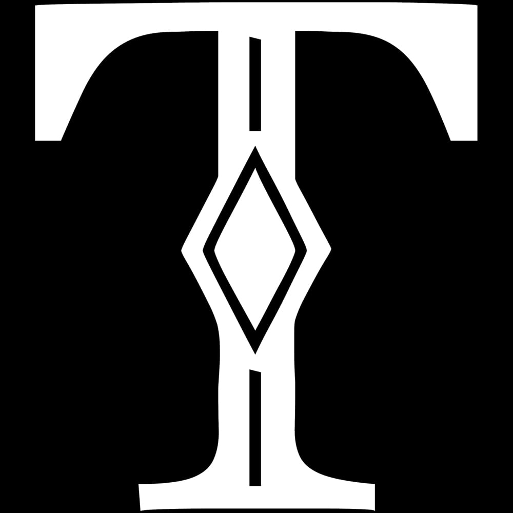 Decal Stickers of Diamond Character T (White) (Set of 2) Luxury ...
