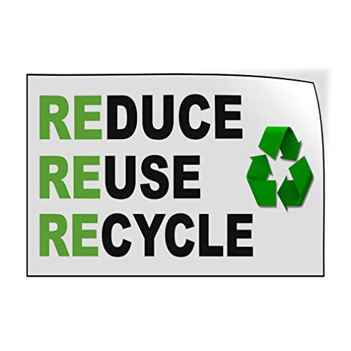 Decal Stickers Sizes Reuse Recycle Industrial Vinyl Sign Label