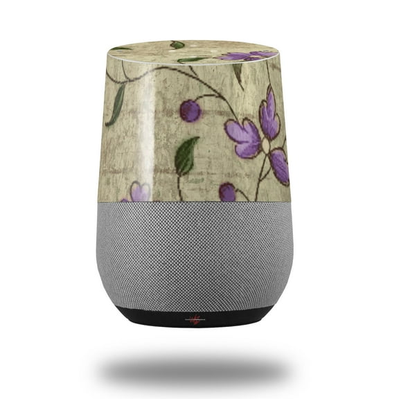 Decal Style Skin Wrap for Google Home Original - Flowers and Berries Purple (GOOGLE HOME NOT INCLUDED) by WraptorSkinz