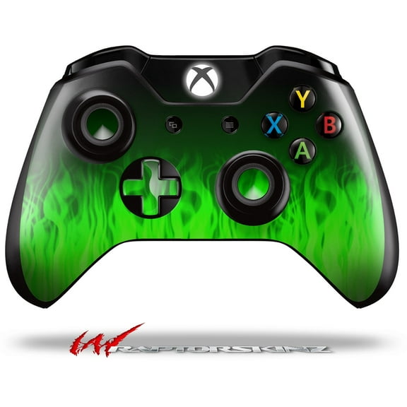 Decal Style Skin for Microsoft XBOX One Wireless Controller Fire Green - (CONTROLLER NOT INCLUDED)
