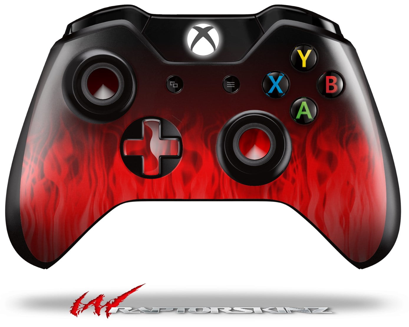 Decal Style Skin for Microsoft XBOX One Wireless Controller Fire Red ...
