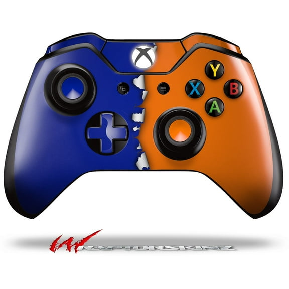 Decal Style Skin for Microsoft XBOX One Wireless Controller Ripped Colors Blue Orange - (CONTROLLER NOT INCLUDED)