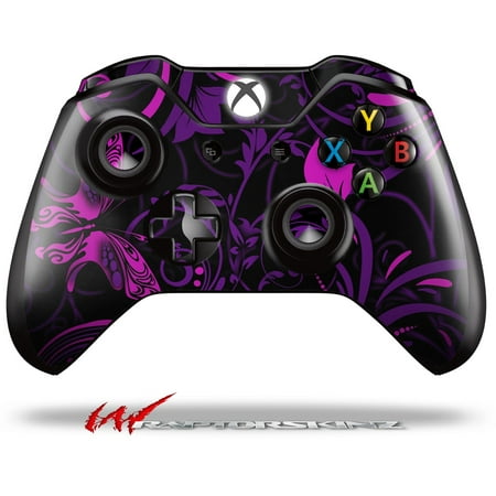 Decal Style Skin for Microsoft XBOX One Wireless Controller Twisted Garden Purple and Hot Pink - (CONTROLLER NOT INCLUDED)