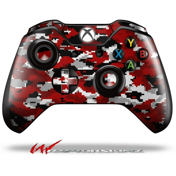 Decal Style Skin for Microsoft XBOX One Wireless Controller WraptorCamo Digital Camo Red - (CONTROLLER NOT INCLUDED)