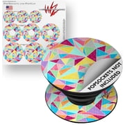 Decal Style Vinyl Skin Wrap 3 Pack for PopSockets Brushed Geometric POPSOCKET NOT INCLUDED by WraptorSkinz