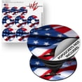 thumbnail image 1 of Decal Style Vinyl Skin Wrap 3 Pack for PopSockets Ole Glory Bald Eagle (POPSOCKET NOT INCLUDED) by WraptorSkinz, 1 of 3