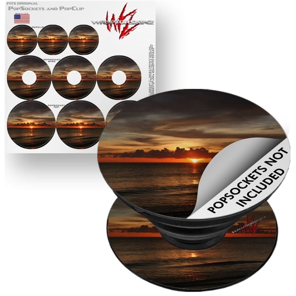 Decal Style Vinyl Skin Wrap 3 Pack for PopSockets Set Fire To The Sky (POPSOCKET NOT INCLUDED) by WraptorSkinz