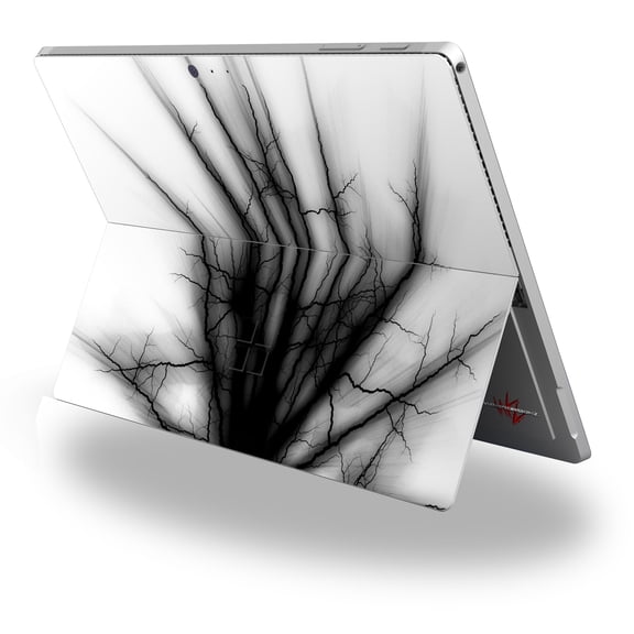 Decal Style Vinyl Skin for Microsoft Surface Pro 4 - Lightning Black - (SURFACE NOT INCLUDED)