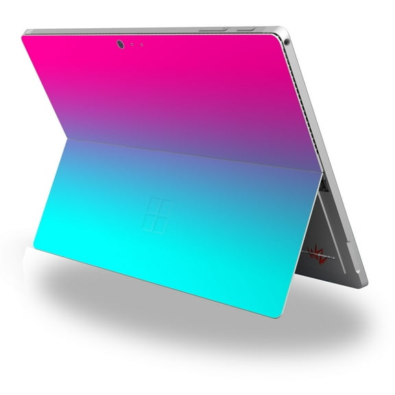 Decal Style Vinyl Skin for Microsoft Surface Pro 4 - Smooth Fades Neon Teal Hot Pink - (SURFACE NOT INCLUDED)